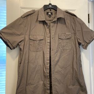 Men’s L gray button down shirt Rock & Republic